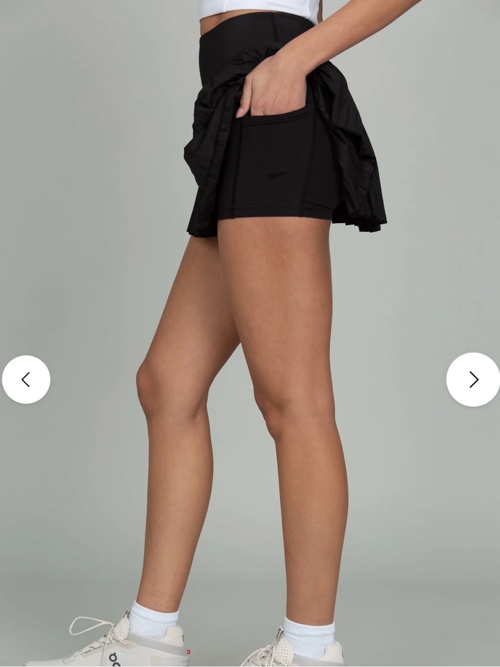 GoldHinge Black Pleated Tennis Skirt - Picture 3 of 6